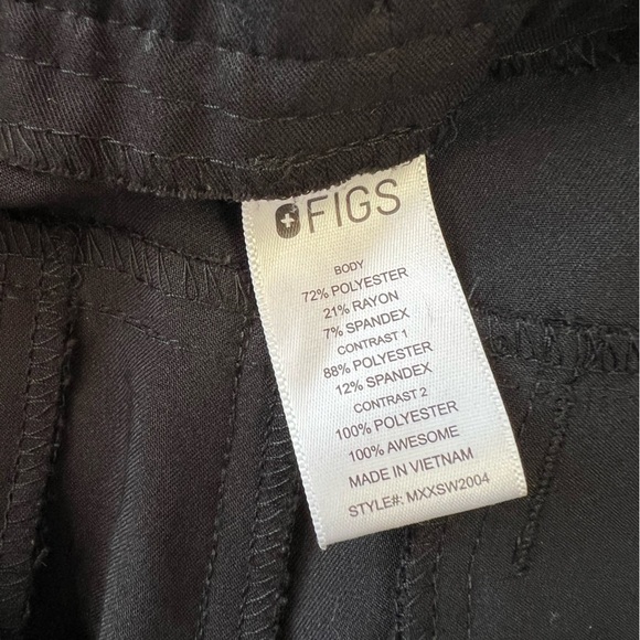 FIGS Tansen 5 Pocket Jogger Scrub Pants in Black, size L - Picture 8 of 10